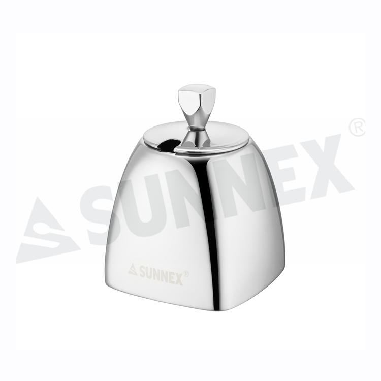 Pots de sucre ou de sel en acier inoxydable de 0,25ltr