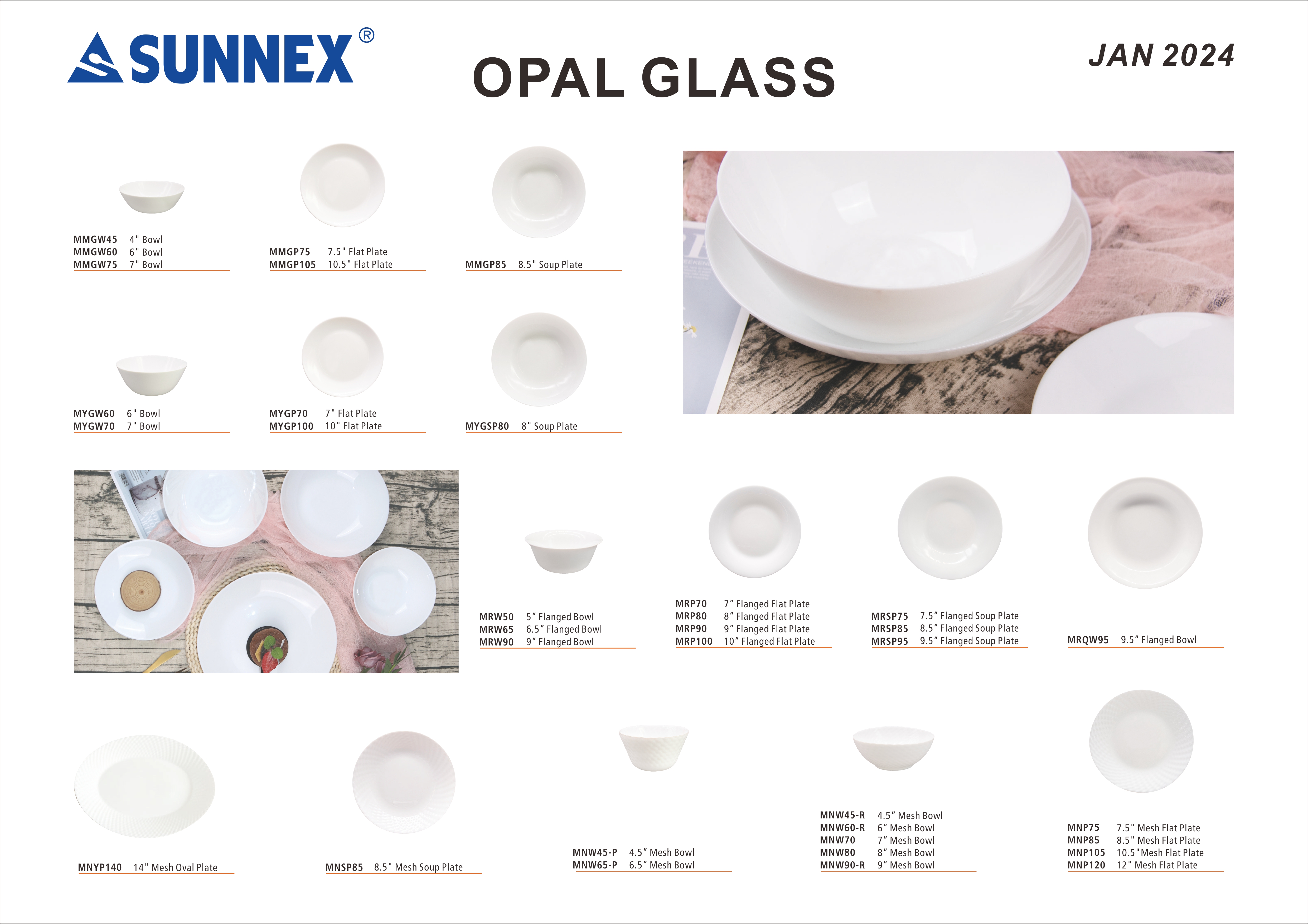 SUNNEX NOUVEAU VERRE OPALE