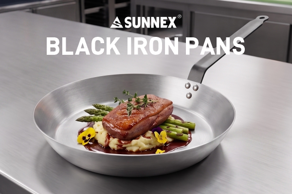 Poêles à frire antiadhésives en aluminium SUNNEX et poêles en fer noir