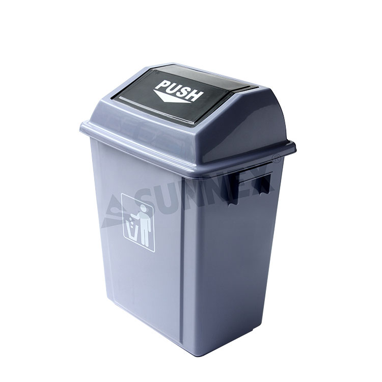 Poubelles de 20Ltr Pp Push Cover pour le nettoyage