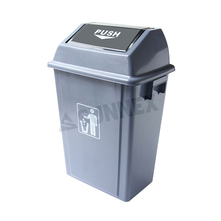 Poubelles 40Ltr Pp Push Cover pour le nettoyage