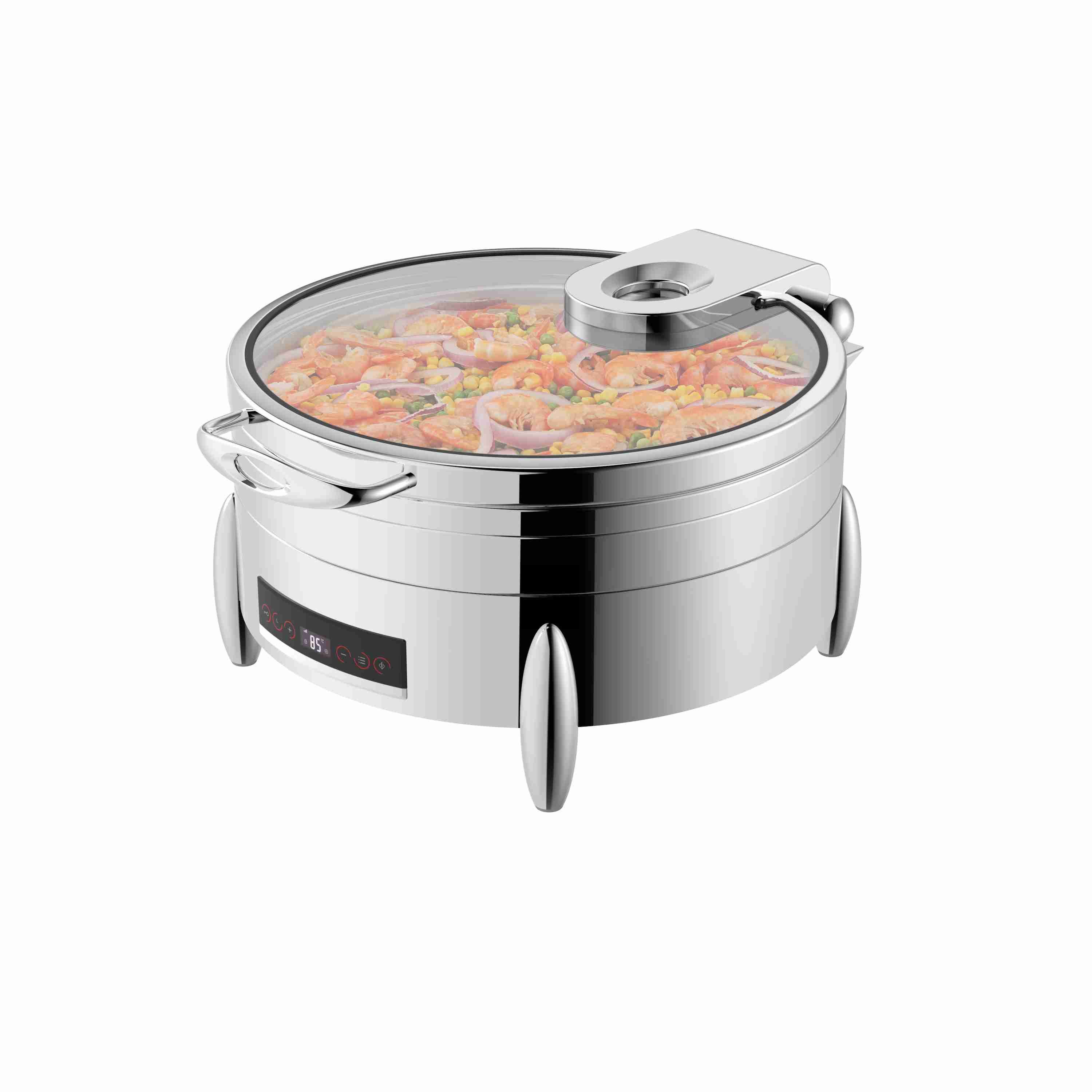 Chafer de buffet rond Burano en acier inoxydable 36CM