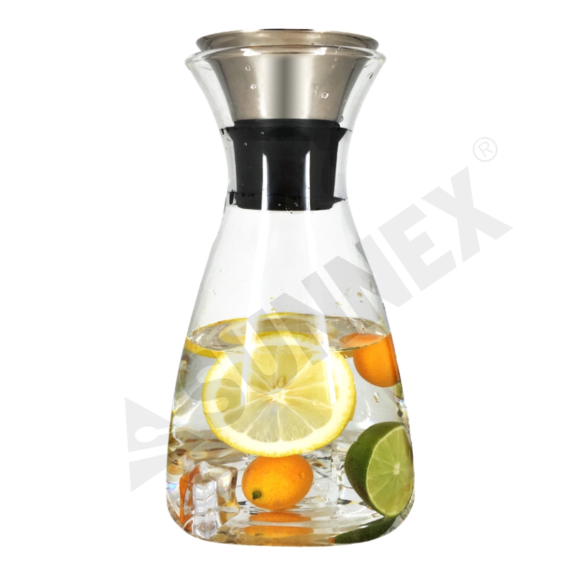 Carafe à eau triangulaire avec couvercle 1,0 l 1,5 l